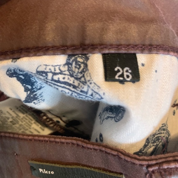 Pilcro and the Letterpress Wax High Rise Lace Up Ankle Jeans Size 26 - Picture 7 of 10